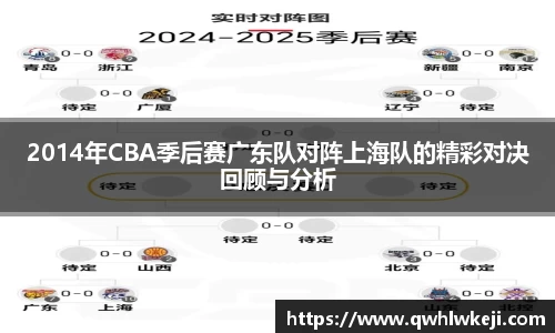 2014年CBA季后赛广东队对阵上海队的精彩对决回顾与分析